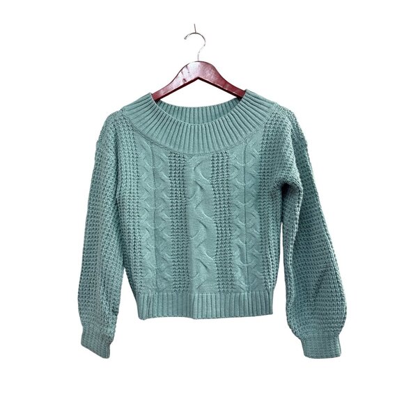 Full Circle Trends Womens Knit Sweater S 100% Acrylic Cable & Textured Design Te - Picture 1 of 6